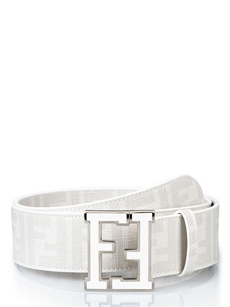 fendi white leather belt.